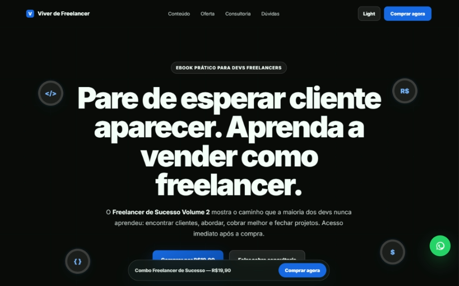 Viver de Freelancer — Desktop